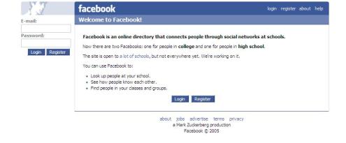 Facebook.com 2005