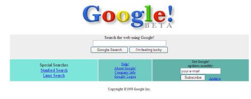 Google.com 1998